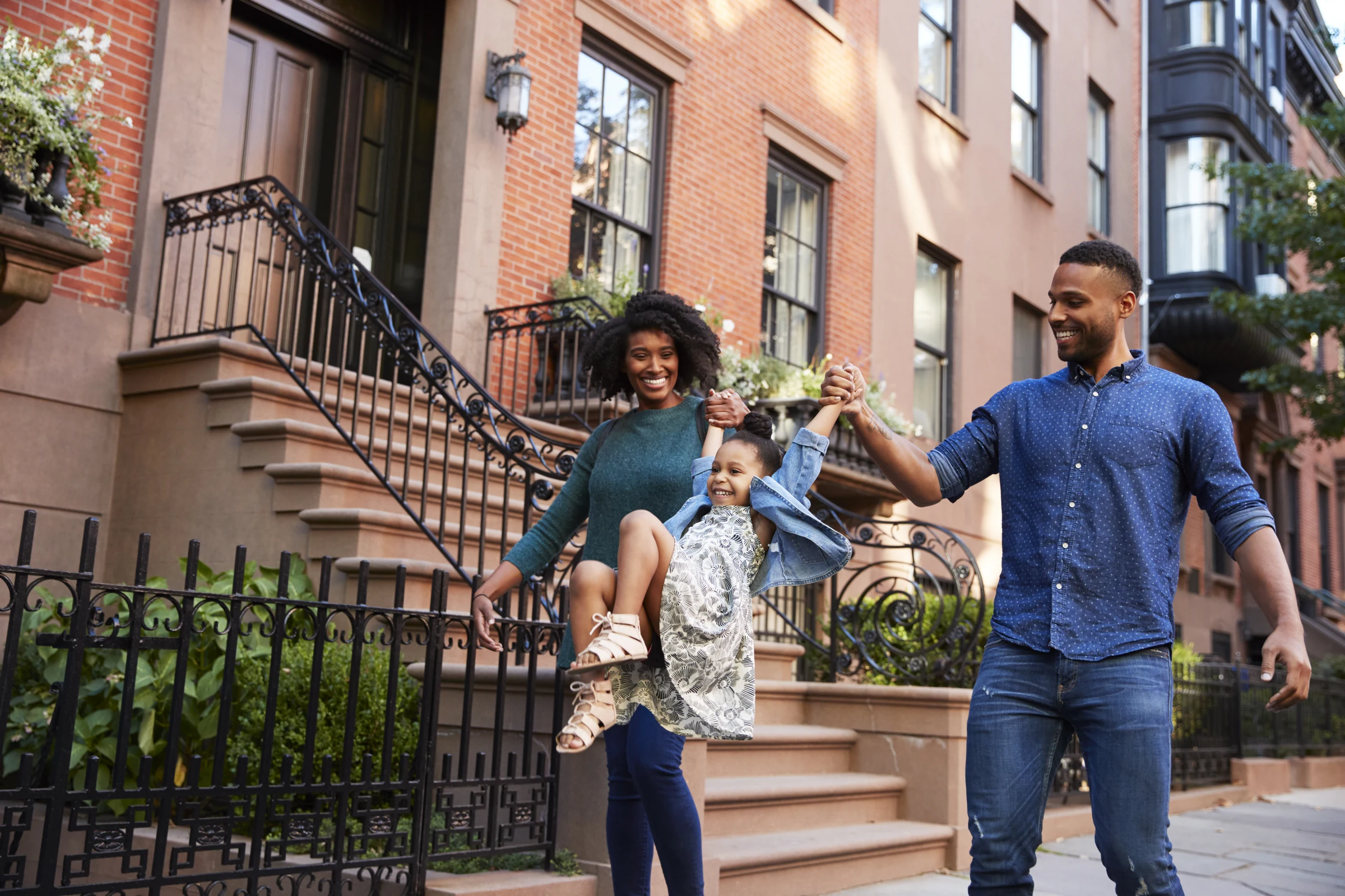 Residents enjoying outdoor community life