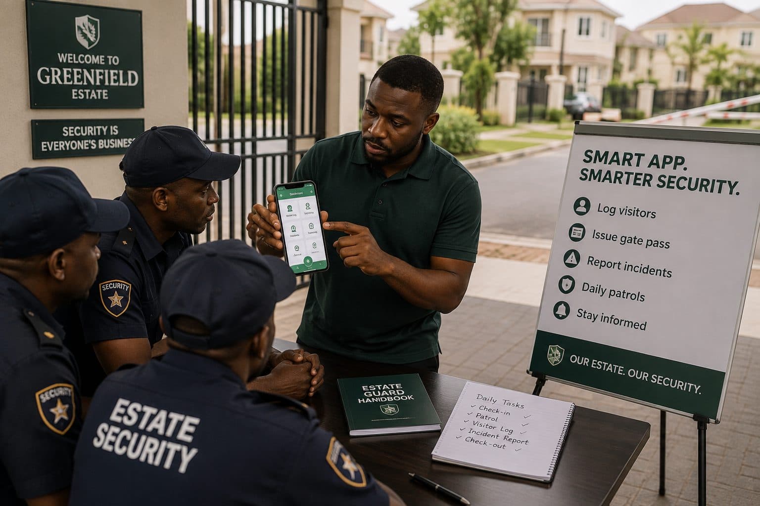 Training Estate Guards on a Smartphone App When Turnover Is High